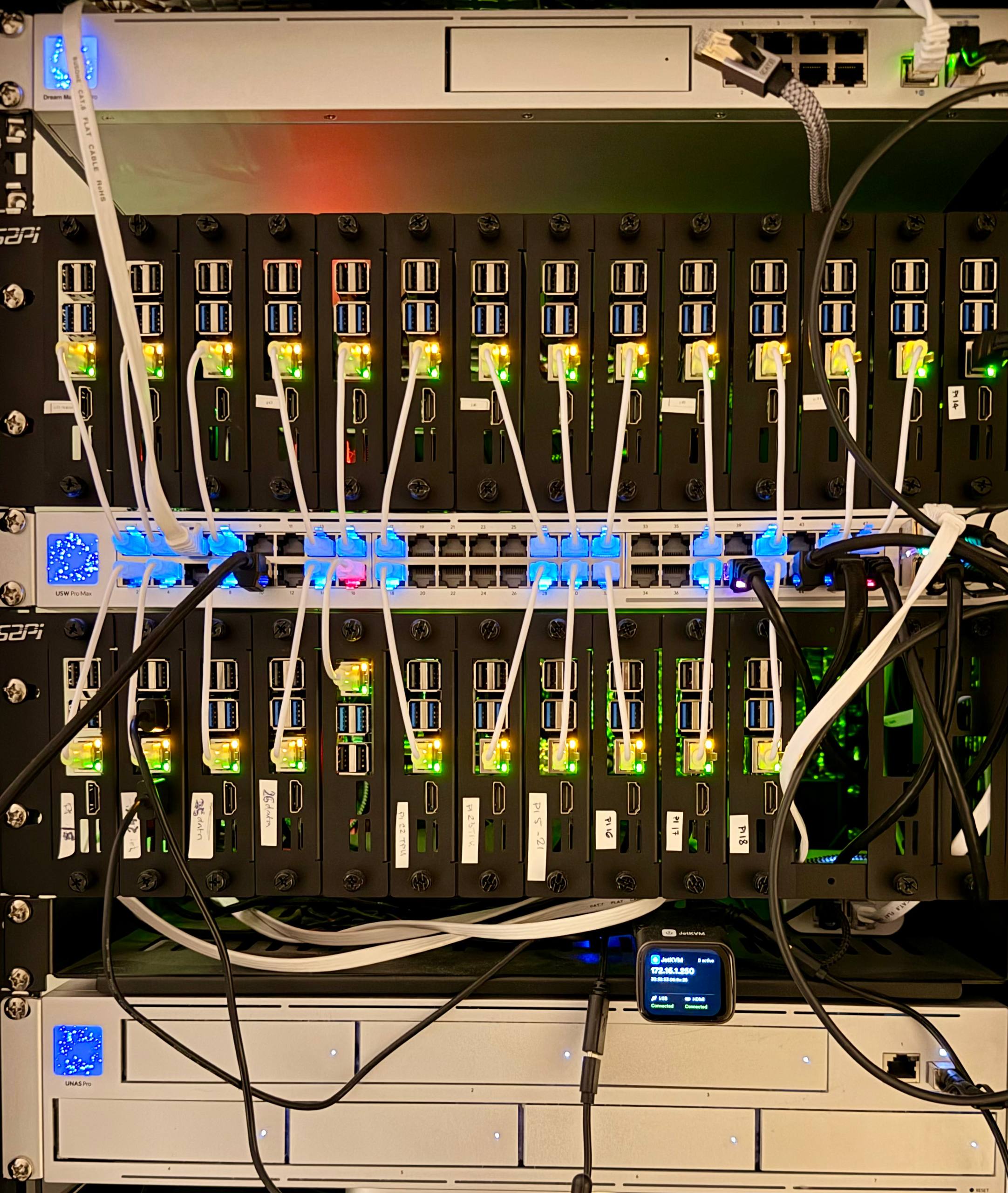 24-node Raspberry Pi Kubernetes cluster running in my home lab